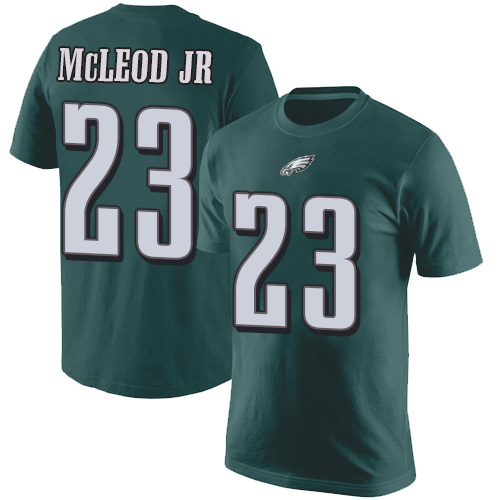 Men Philadelphia Eagles #23 Rodney McLeod Green Rush Pride Name and Number NFL T Shirt->nfl t-shirts->Sports Accessory